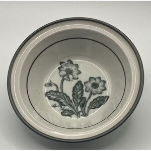 Noritake‎ Stoneware Alpine Flowers Black Soup Cereal Bowl (S)